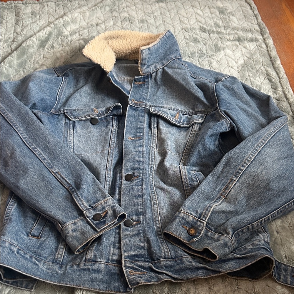 Original Deluxe Denim Jacket with Sherpa Collar